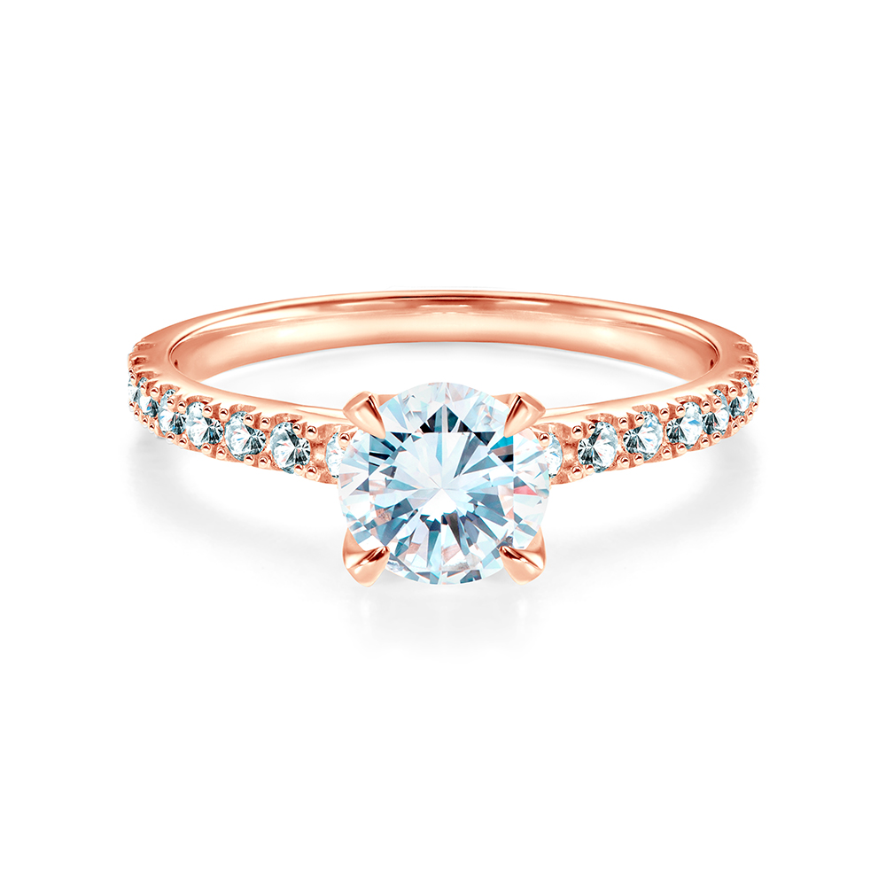 Δαχτυλίδι αρραβώνων Share Your Love: ροζ χρυσός, διαμάντι