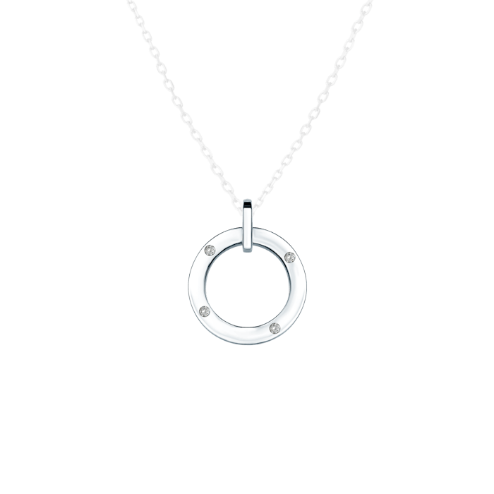 Engrave medál: ezüst, fehér zafír, gravírozás