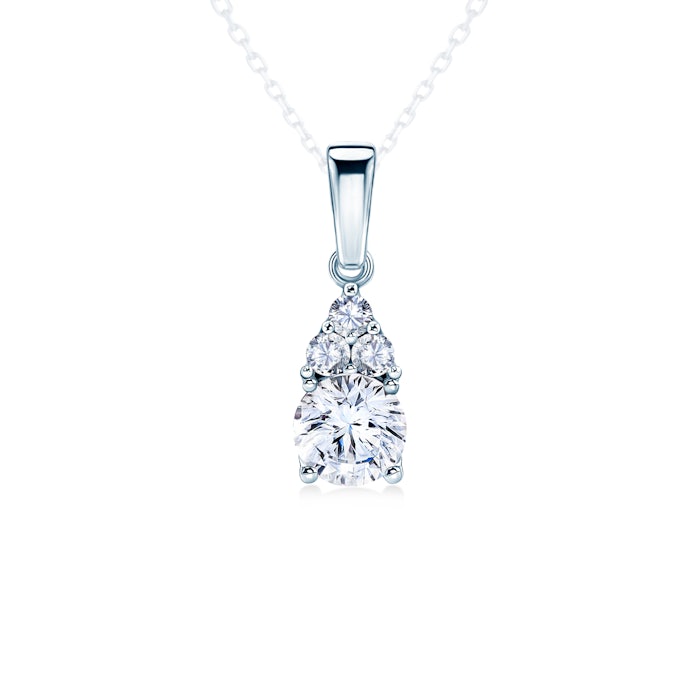 Fairytale medál: fehérarany fehér zafírral