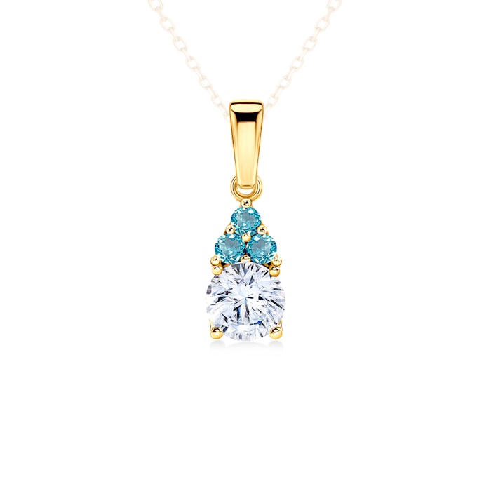 Fairytale medál: arany fehér zafírral