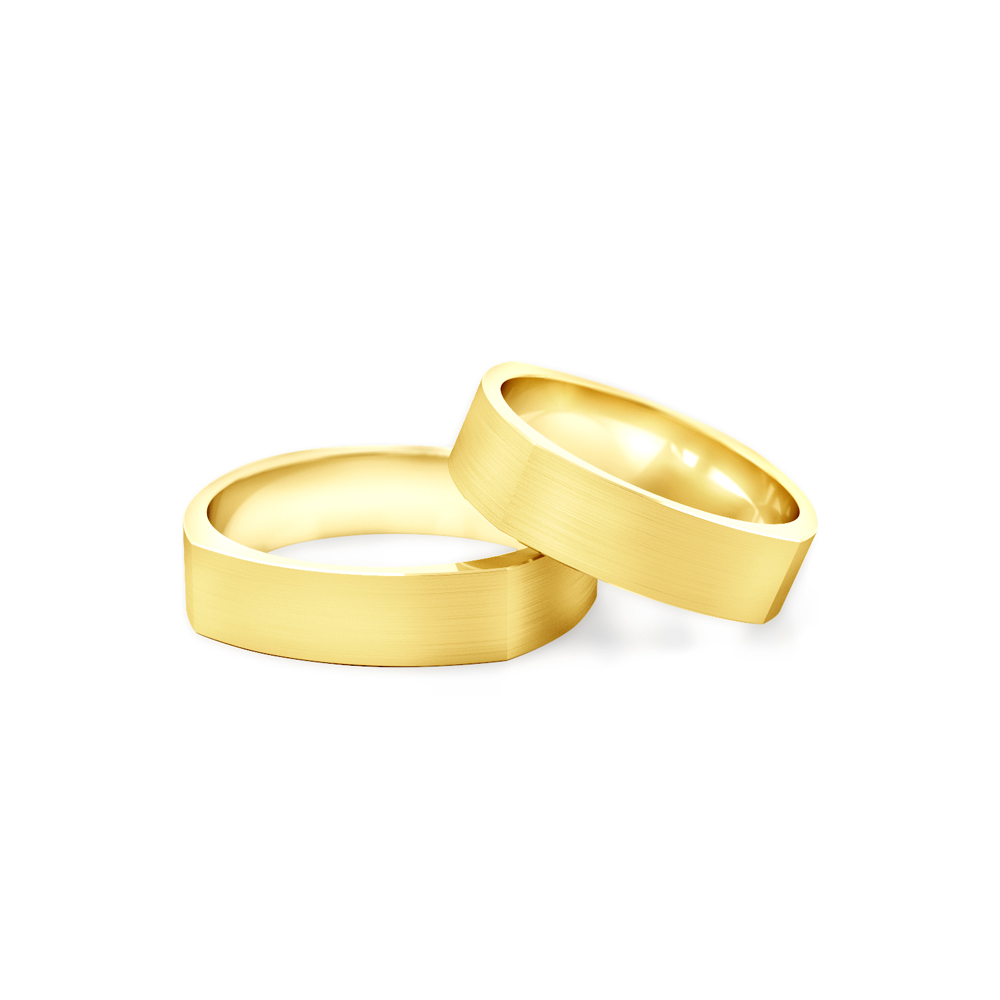 Vjenčano prstenje: zlato, plosnato, 5 mm