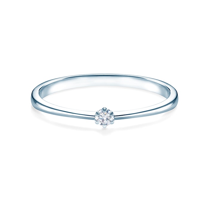Verlobungsring Savicki: Weißgold, Diamant