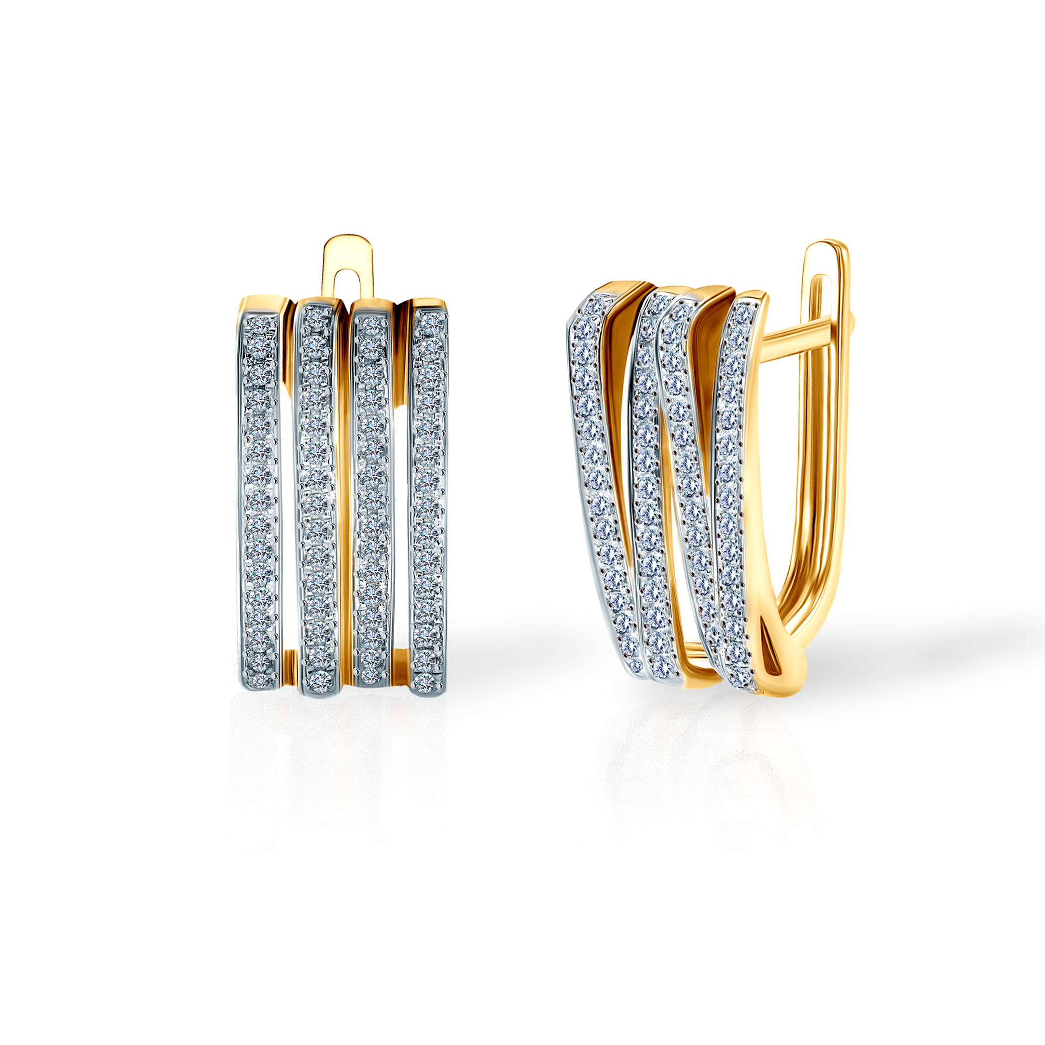 Σκουλαρίκια SAVICKI: χρυσό, διαμάντια