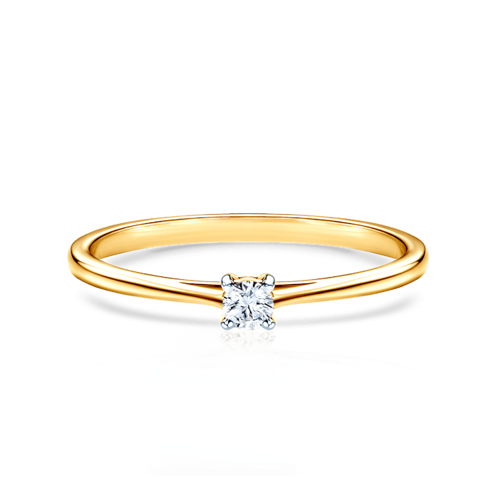 SAVICKI eljegyzési gyűrű: kétszínű arany és gyémánt