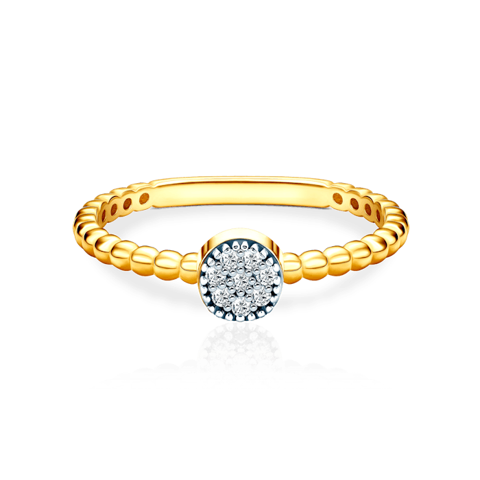 SAVICKI eljegyzési gyűrű: kétszínű arany és gyémántok