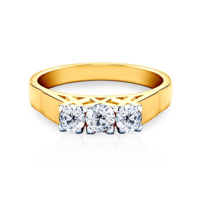 SAVICKI gyűrű a 30. házassági évfordulóra: kétszínű arany és gyémántok