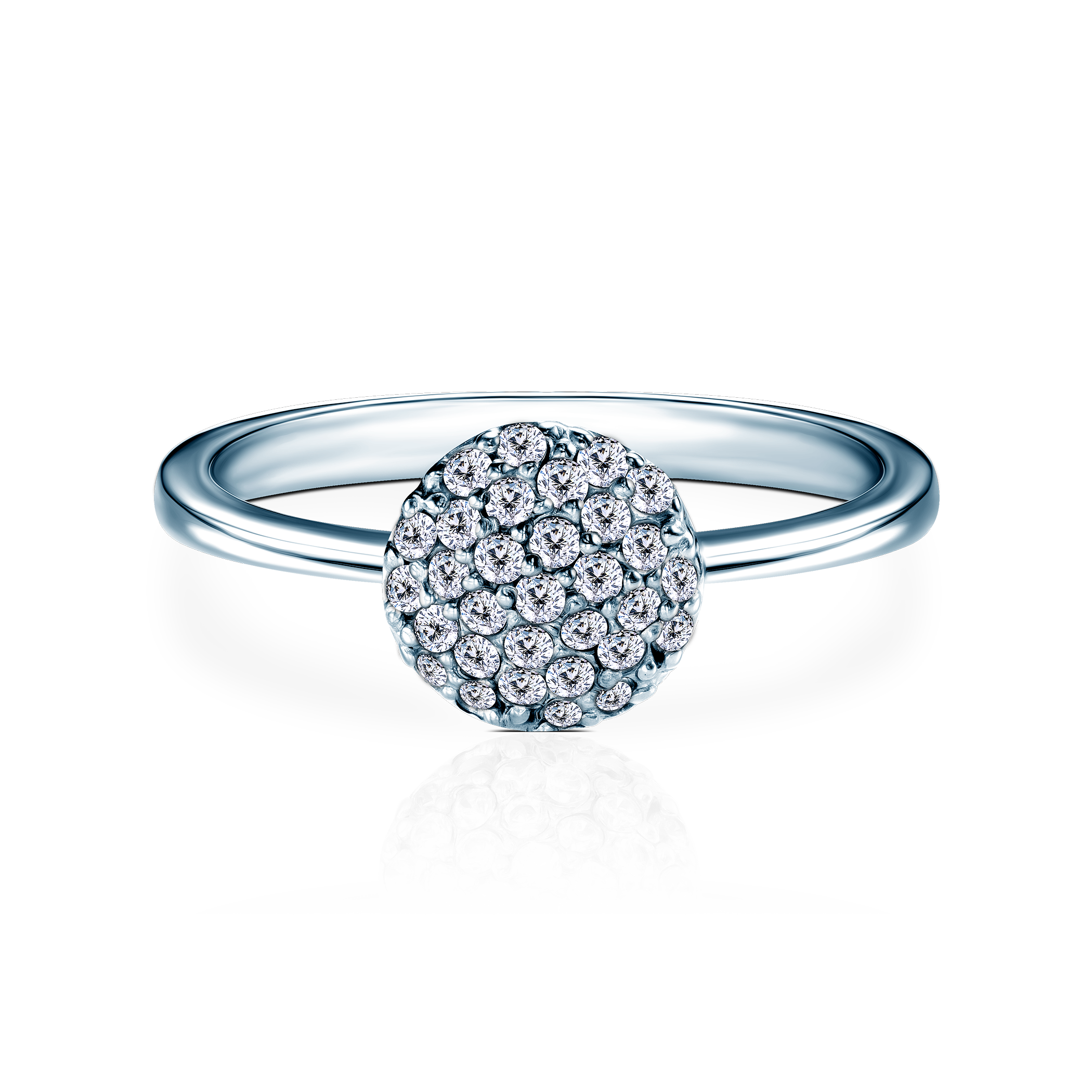 Пръстен: бяло злато. диаманти