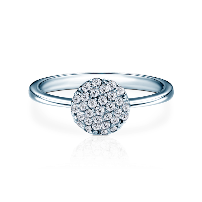 SAVICKI eljegyzési gyűrű: fehérarany és gyémántok