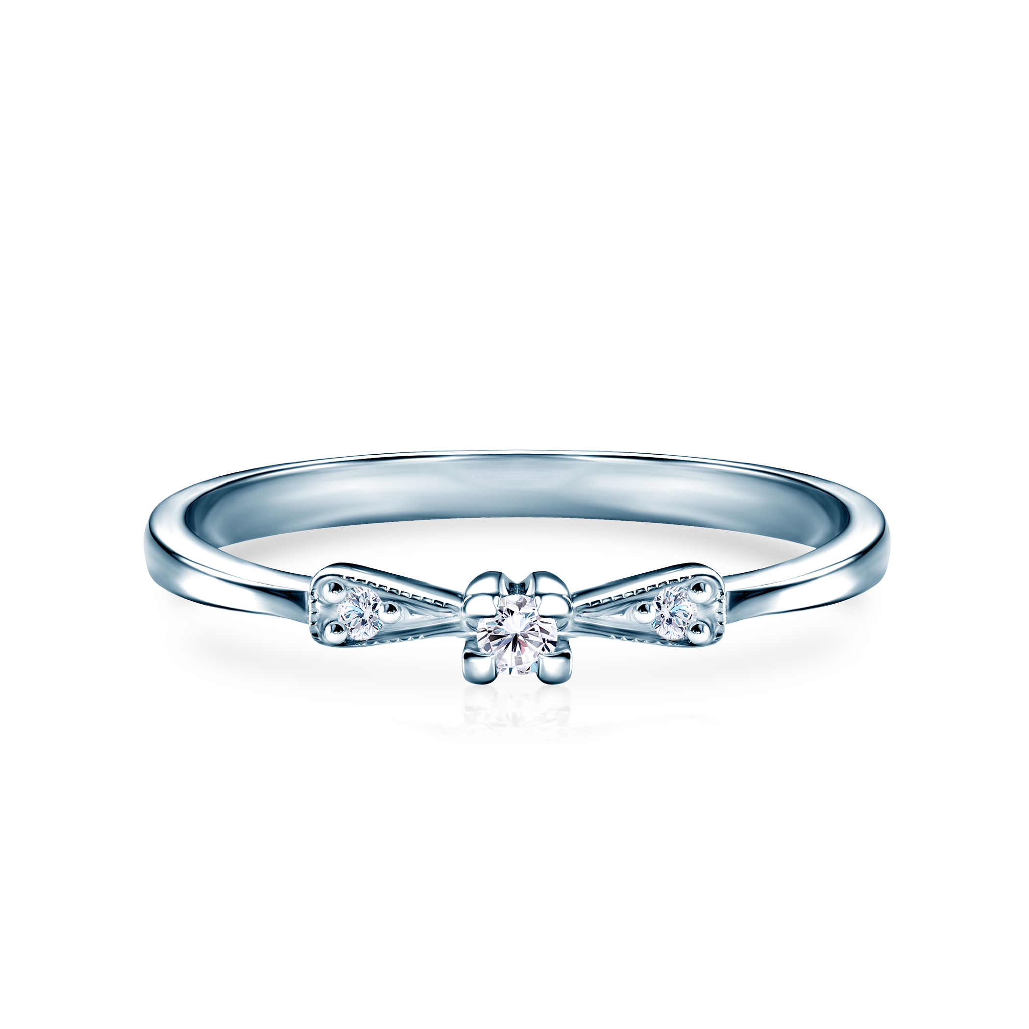 Каблучка Savicki: біле золото, діаманти