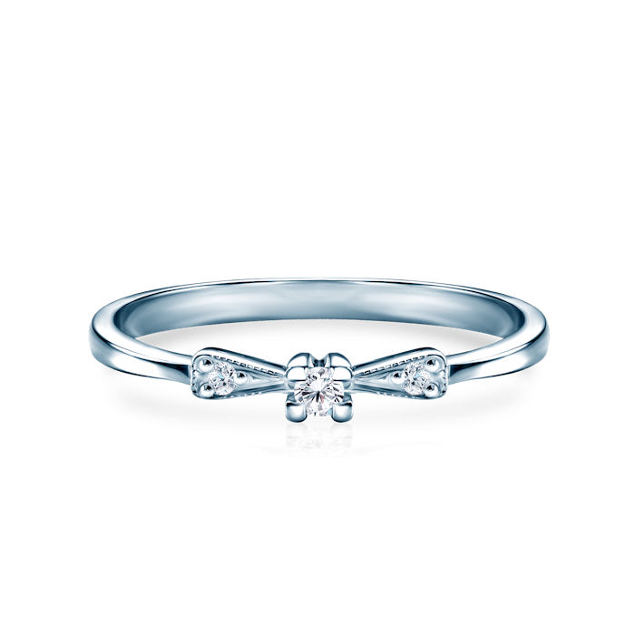 Каблучка Savicki: біле золото, діаманти