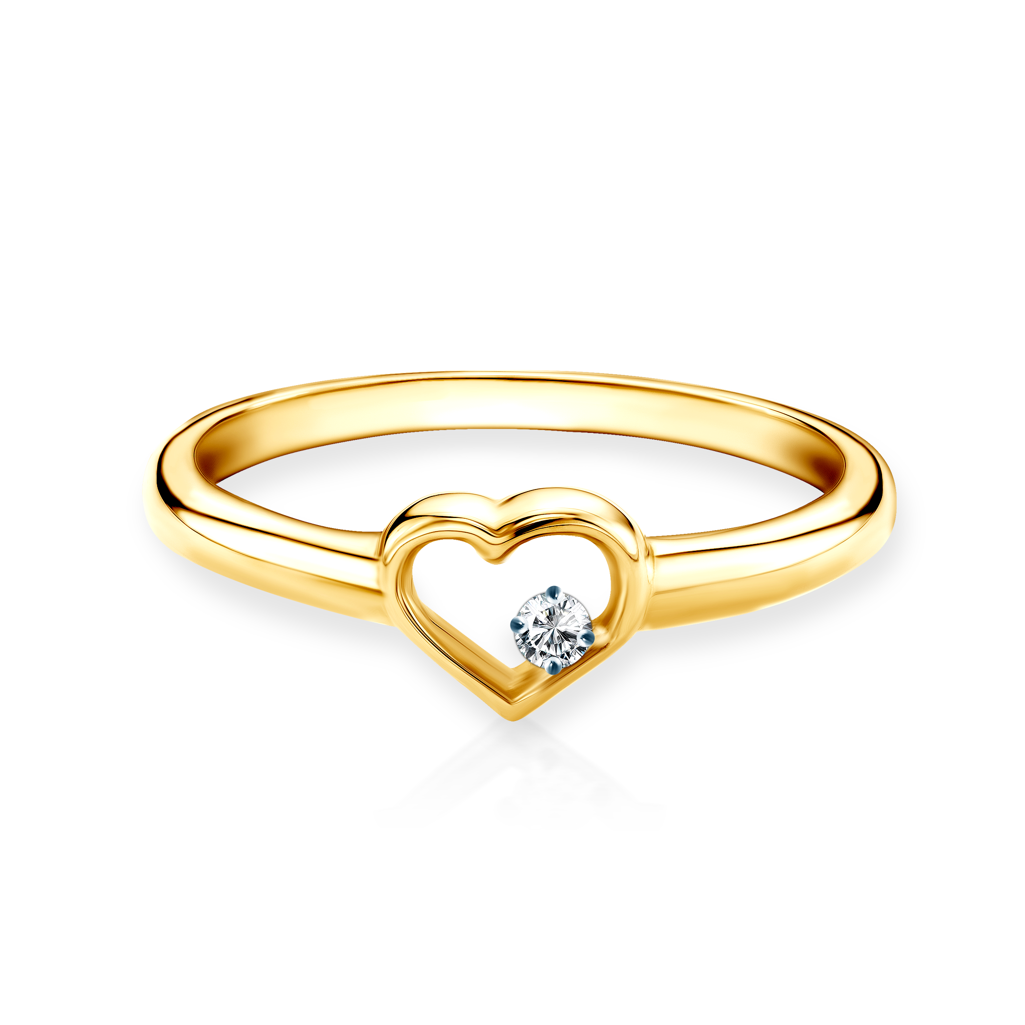 Δαχτυλίδι Αρραβώνων Καρδιάς: χρυσό, διαμάντι
