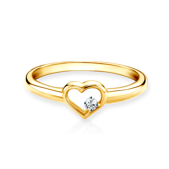 Δαχτυλίδι Αρραβώνων Καρδιάς: χρυσό, διαμάντι