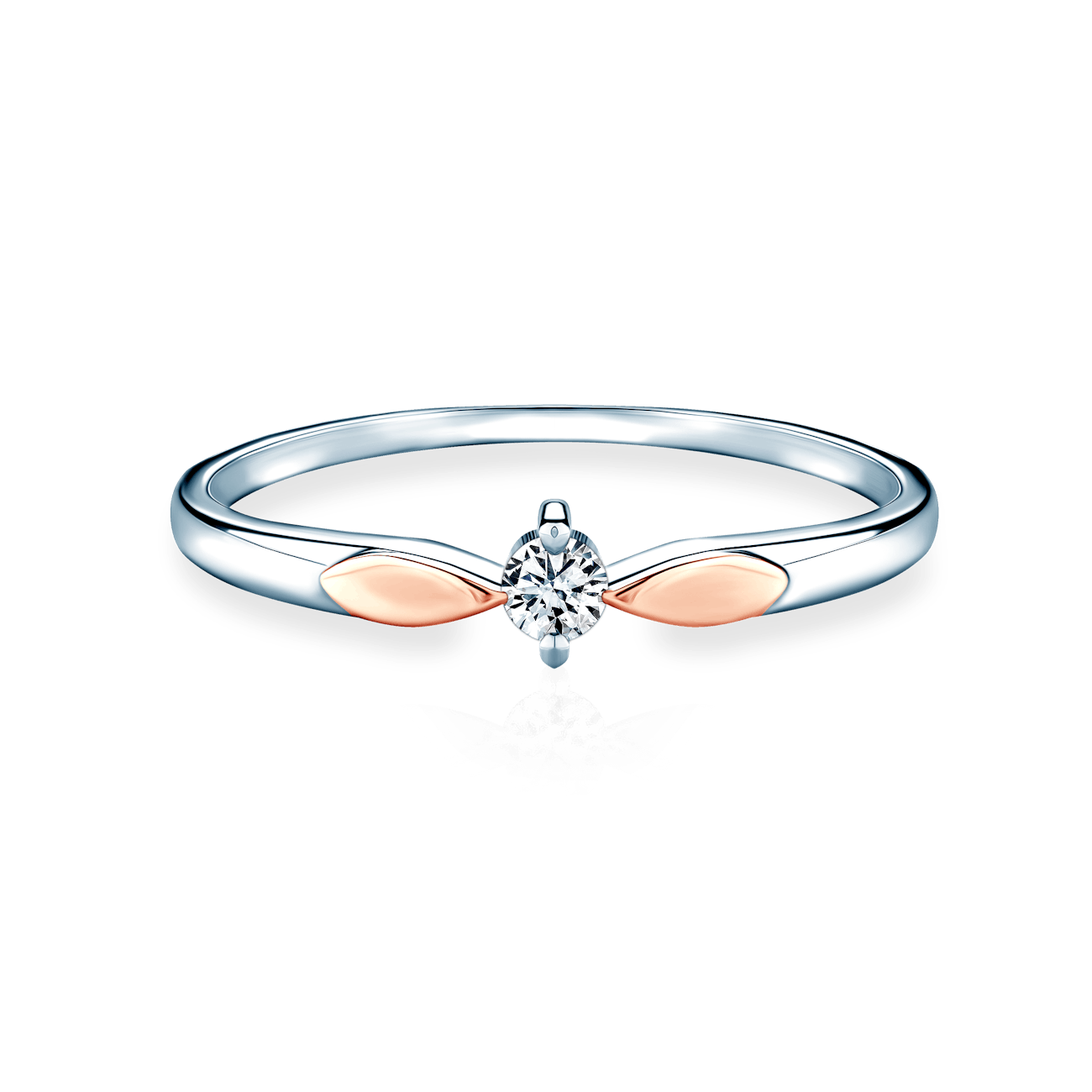 SAVICKI eljegyzési gyűrű: kétszínű arany és gyémánt