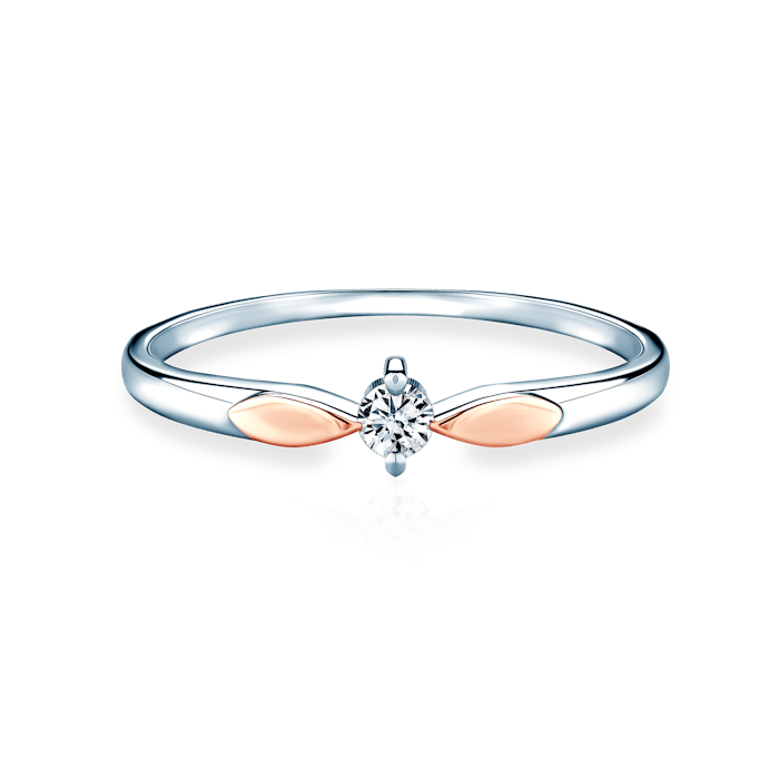 SAVICKI eljegyzési gyűrű: kétszínű arany és gyémánt