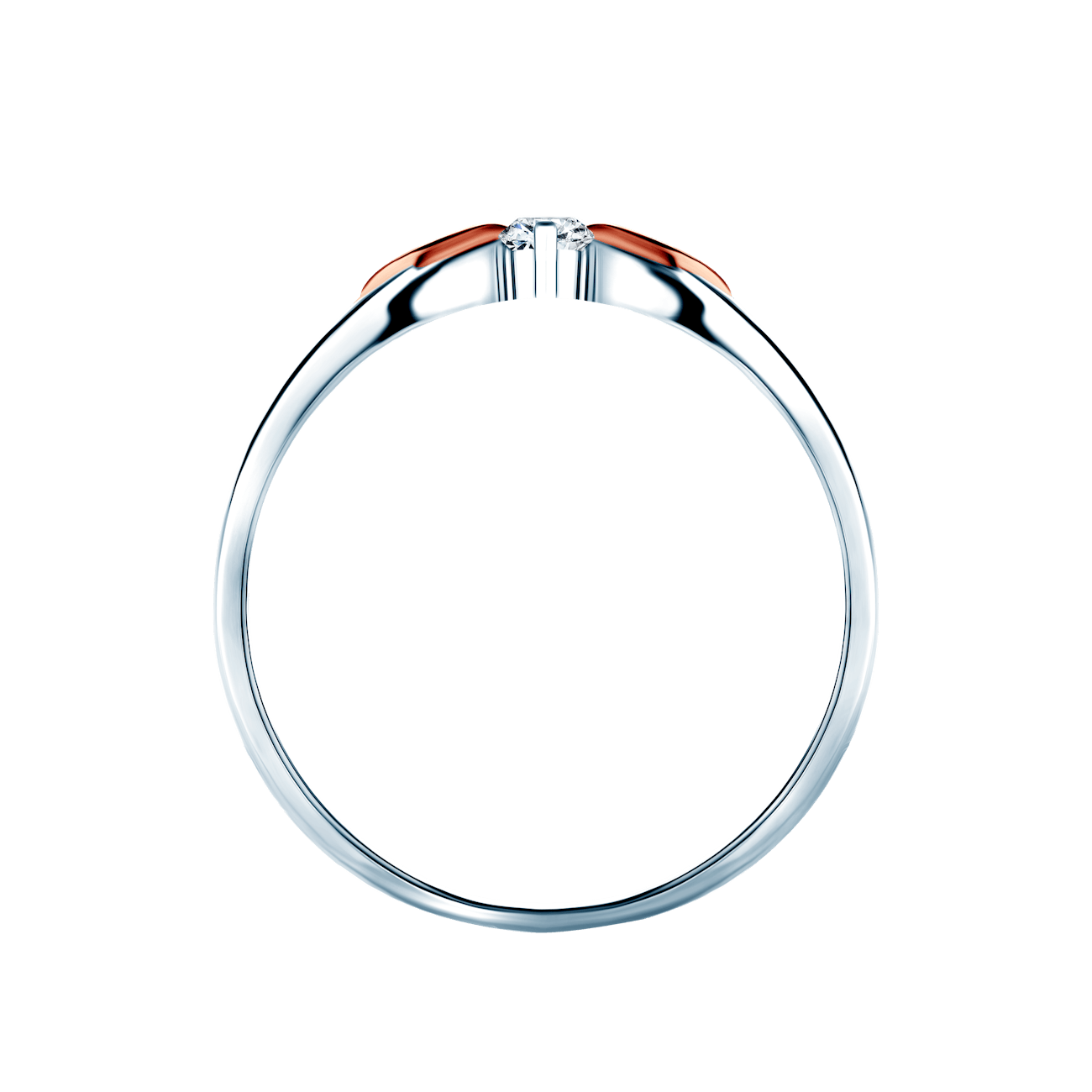 SAVICKI eljegyzési gyűrű: kétszínű arany és gyémánt