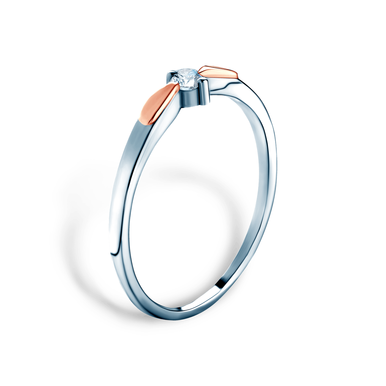 SAVICKI eljegyzési gyűrű: kétszínű arany és gyémánt