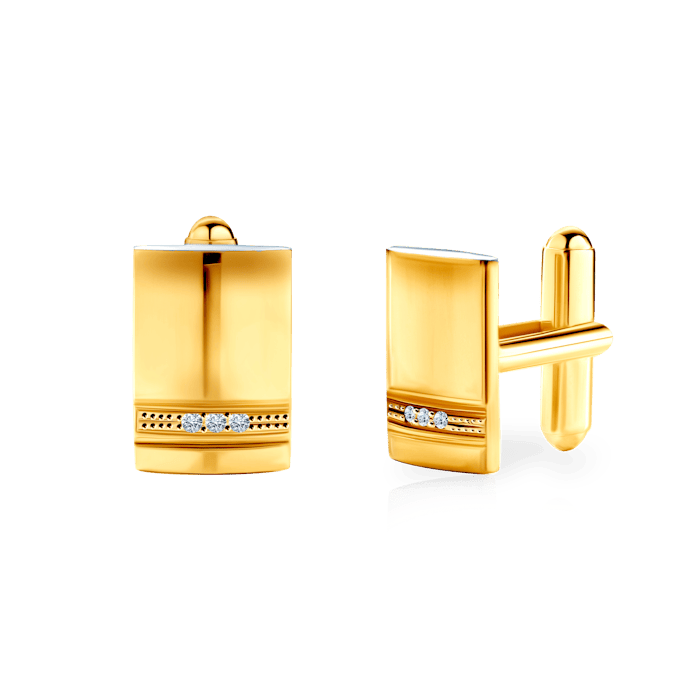Запонки до манжетів Savicki: золото, діаманти