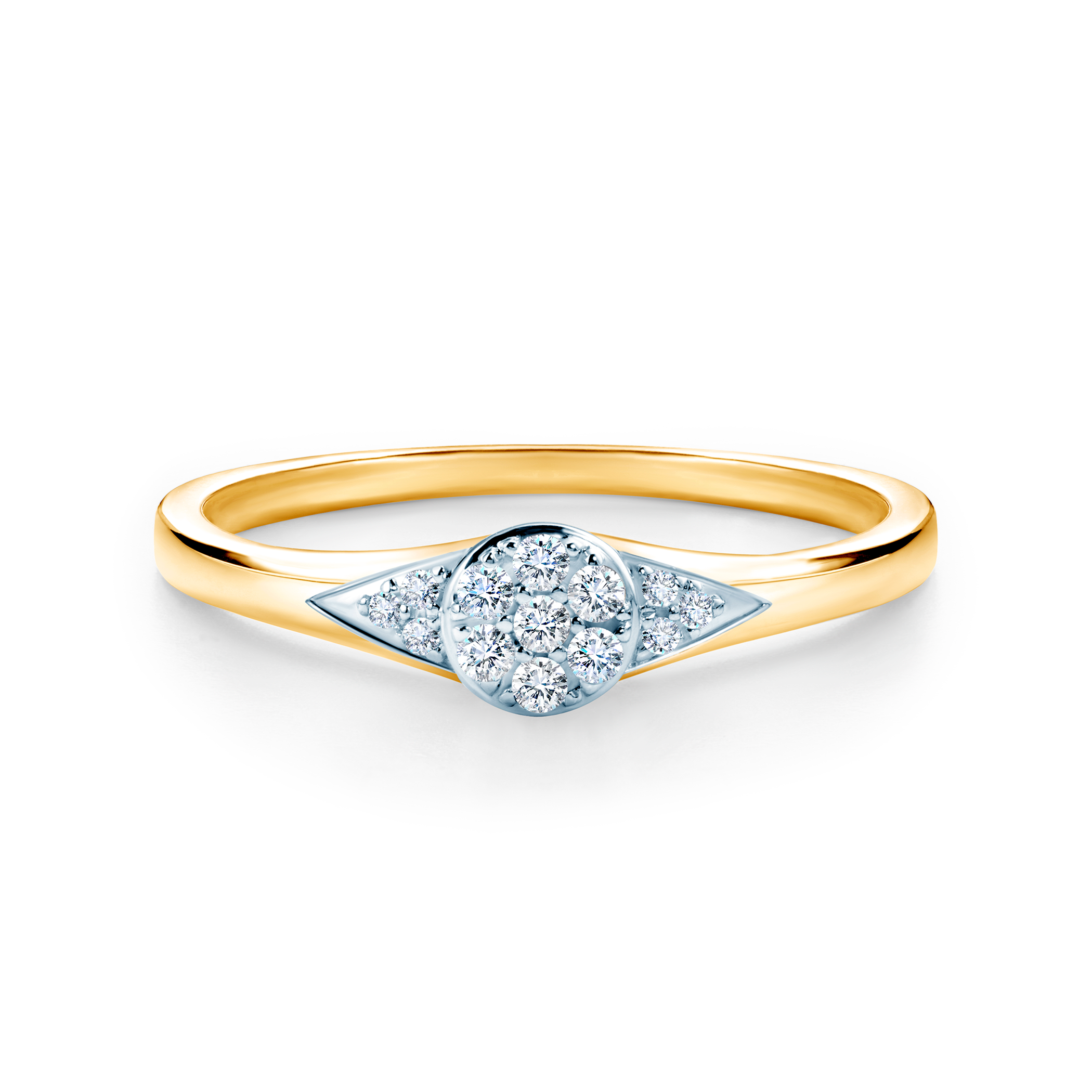 SAVICKI eljegyzési gyűrű: kétszínű arany és gyémántok