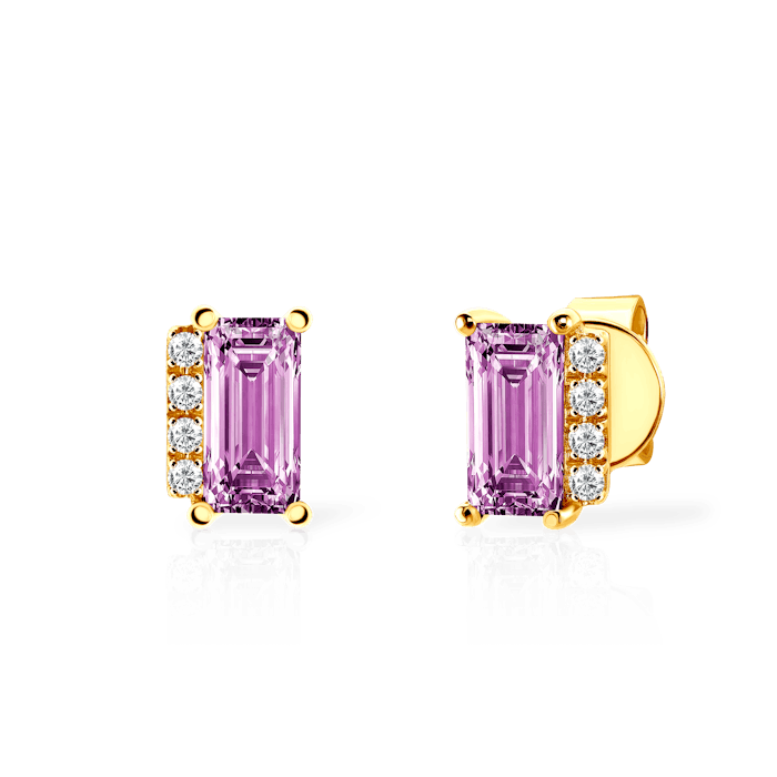 SAVICKI fülbevaló: aranyozott ezüst cirkóniával