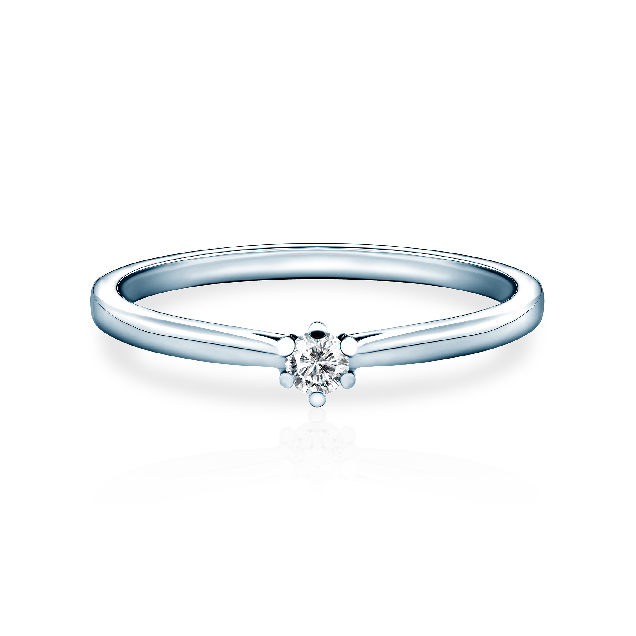 Verlobungsring Savicki: Weißgold, Diamant