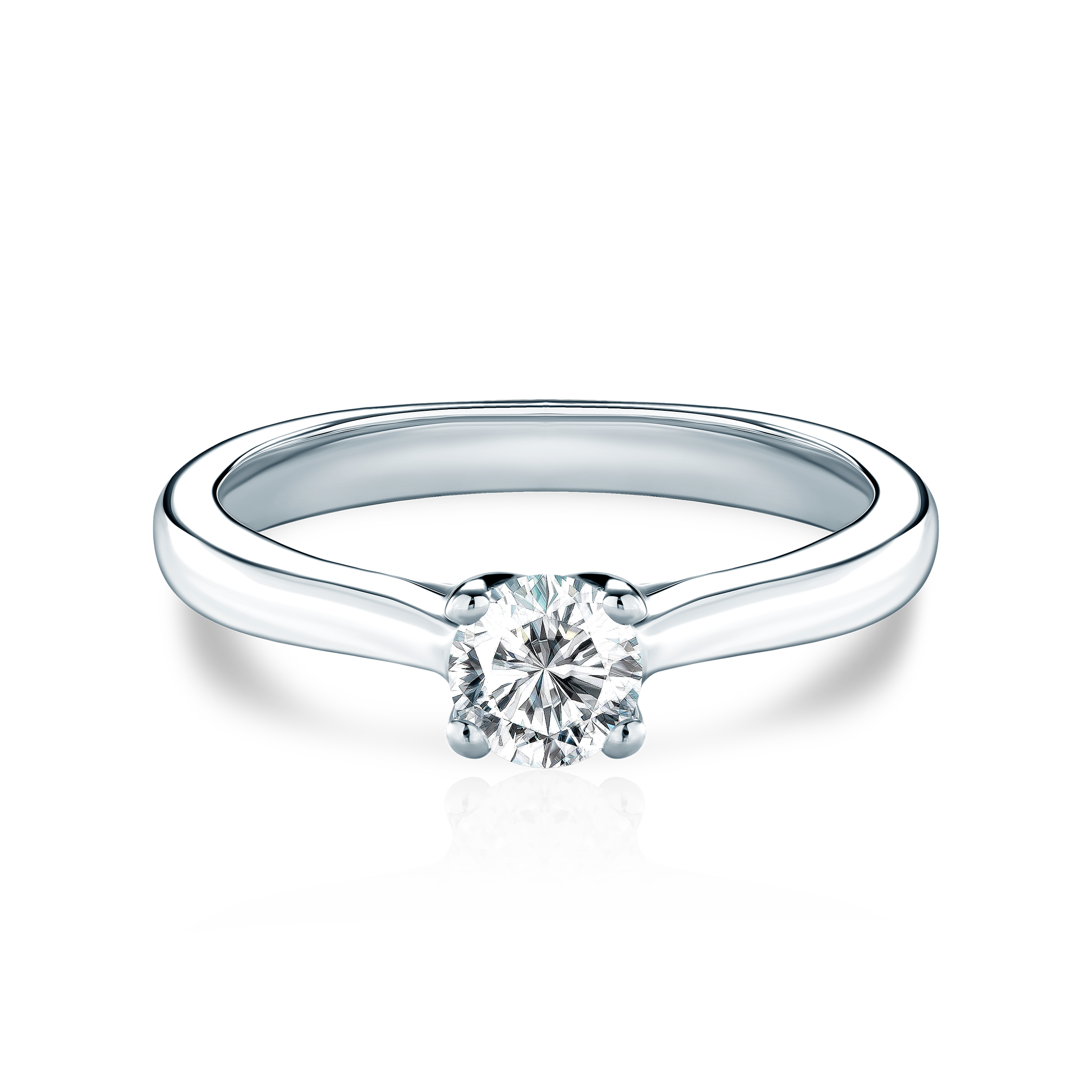 Δαχτυλίδι Αρραβώνων μονόπετρο: λευκόχρυσο, διαμάντι