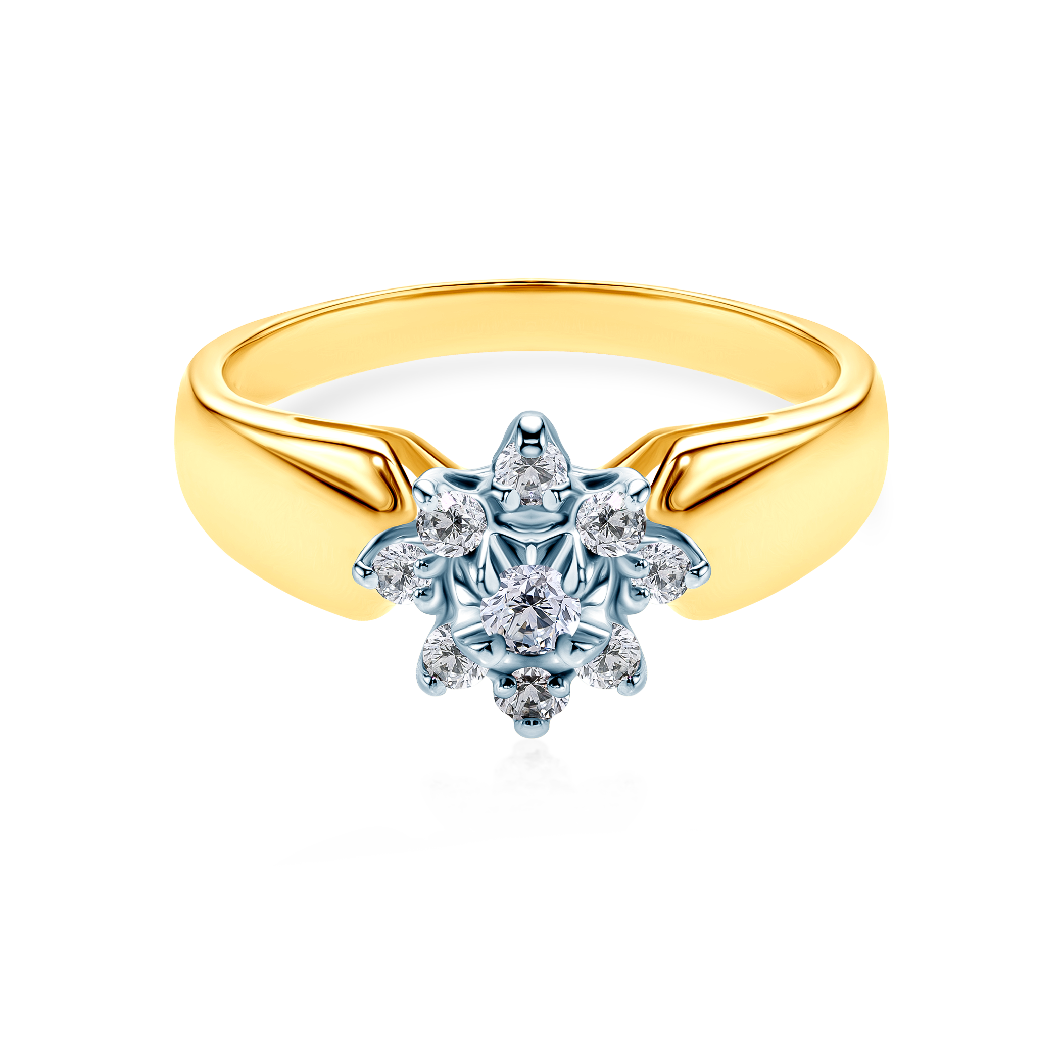 Verlobungsring Savicki: Zweifarbiges Gold, Diamanten