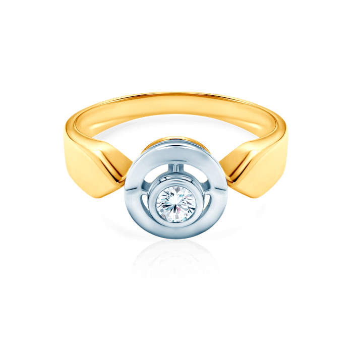 SAVICKI eljegyzési gyűrű: kétszínű arany és gyémánt