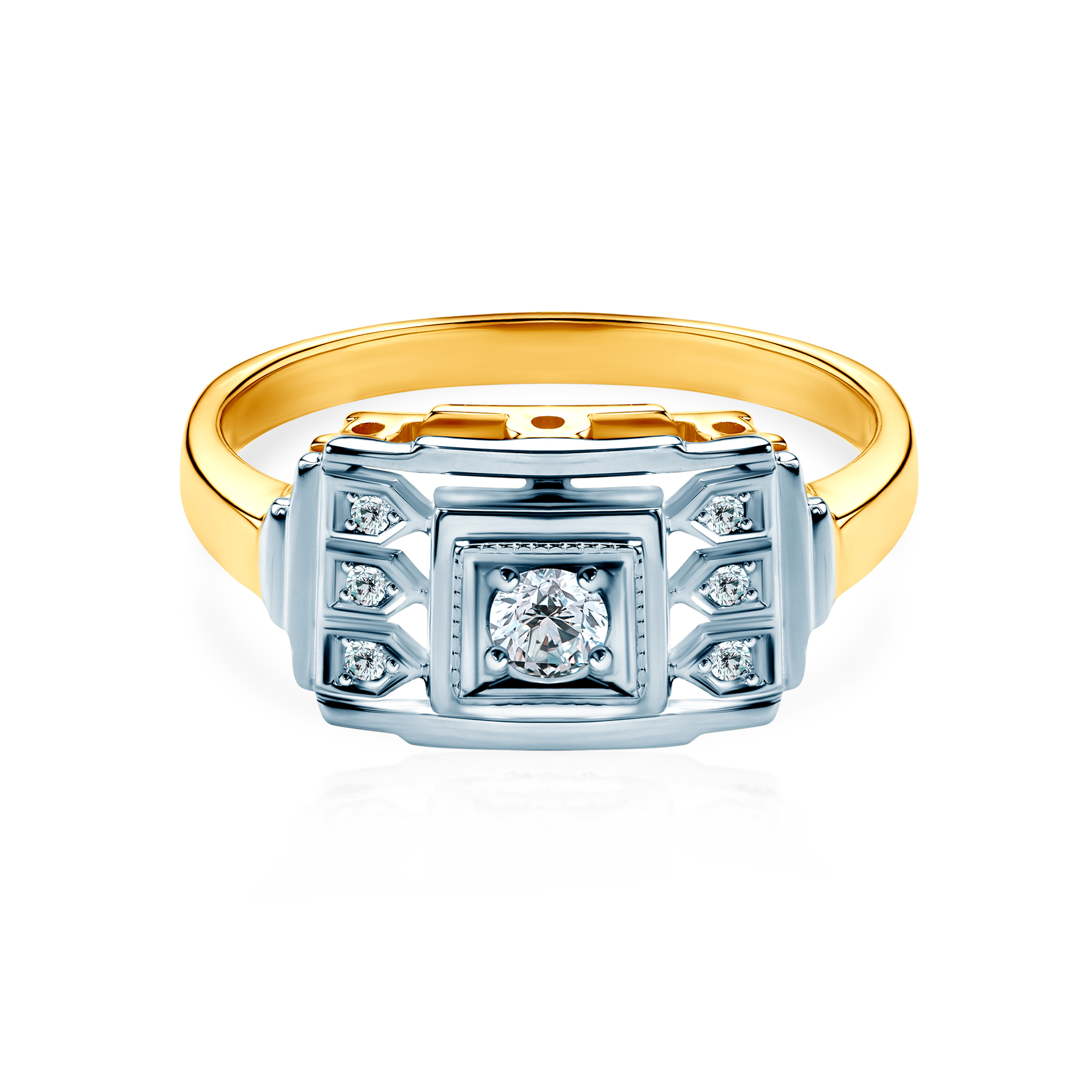 Prsten Savicki: dvobojno zlato, dijamanti