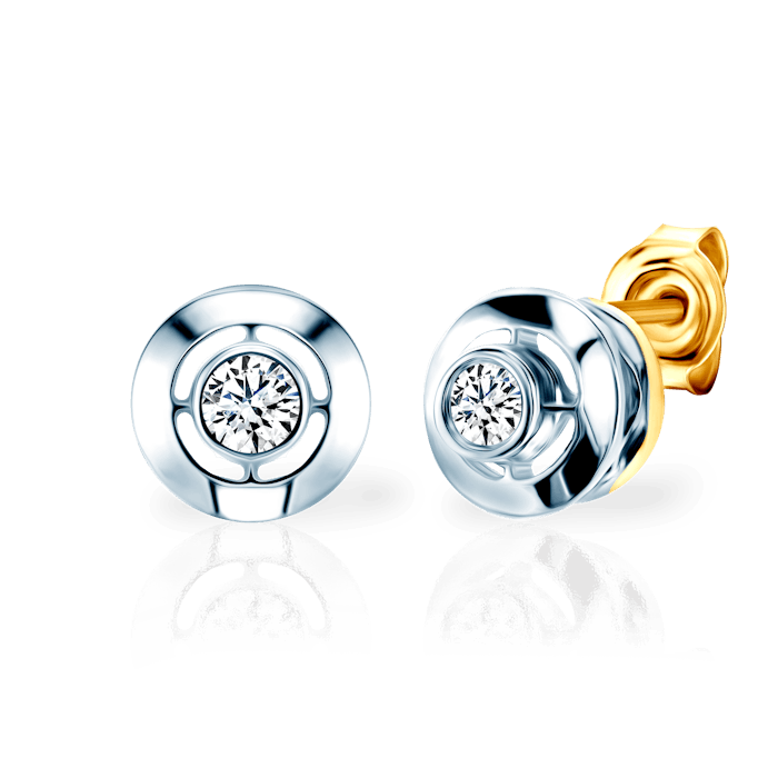 SAVICKI fülbevaló: kétszínű arany és gyémántok