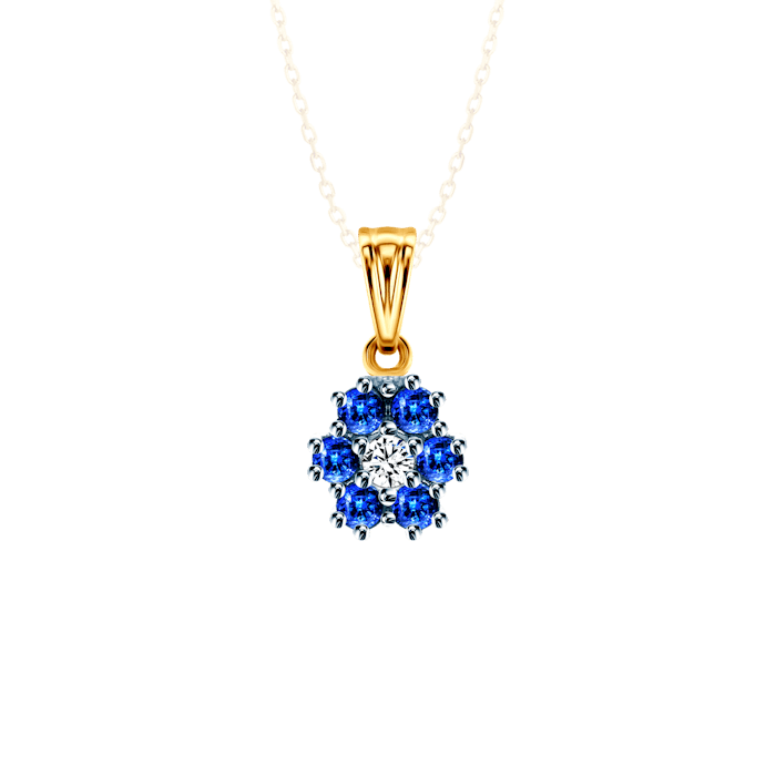 SAVICKI medál: kétszínű arany, gyémánt és kék zafírok
