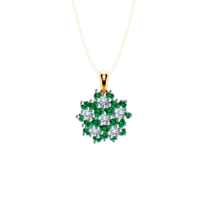 SAVICKI medál: kétszínű arany, gyémánt és smaragdok