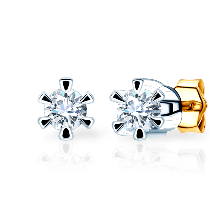 SAVICKI fülbevaló: kétszínű arany és gyémántok