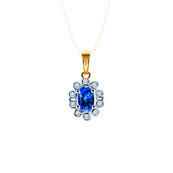 SAVICKI medál: kétszínű arany, kék zafír és gyémántok