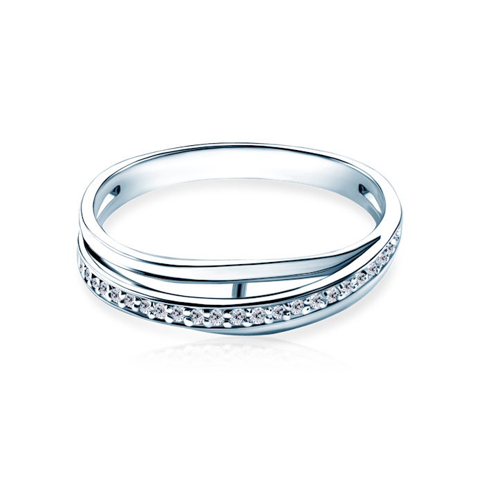 SAVICKI eljegyzési gyűrű: fehérarany és gyémántok