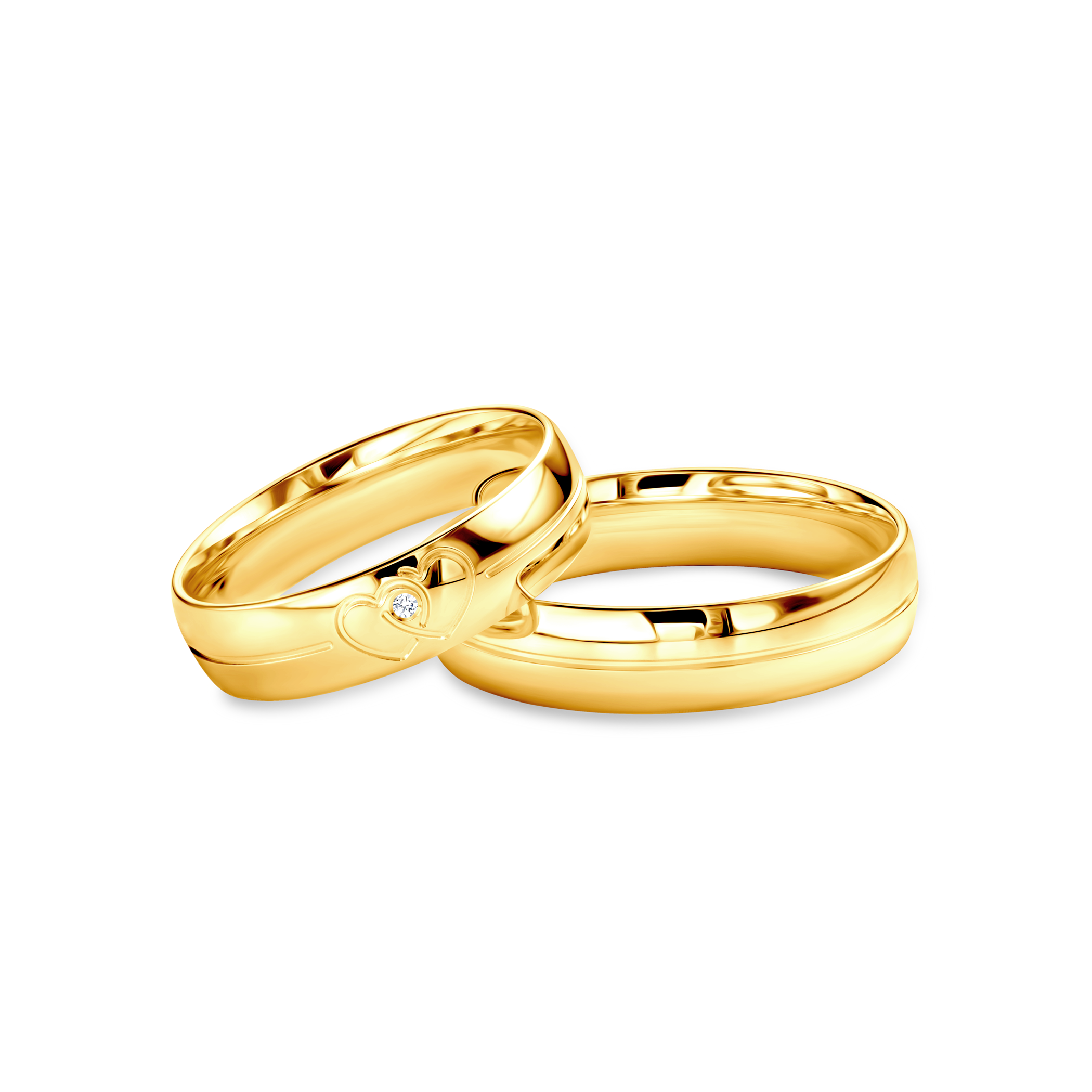 Vjenčano prstenje: zlato, okruglo, 5 mm