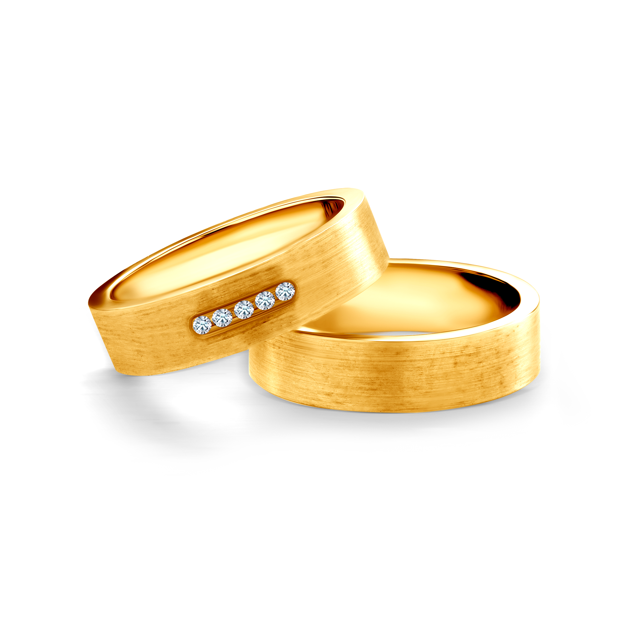 Βέρες Γάμου: χρυσό, Επίπεδες, 5 mm