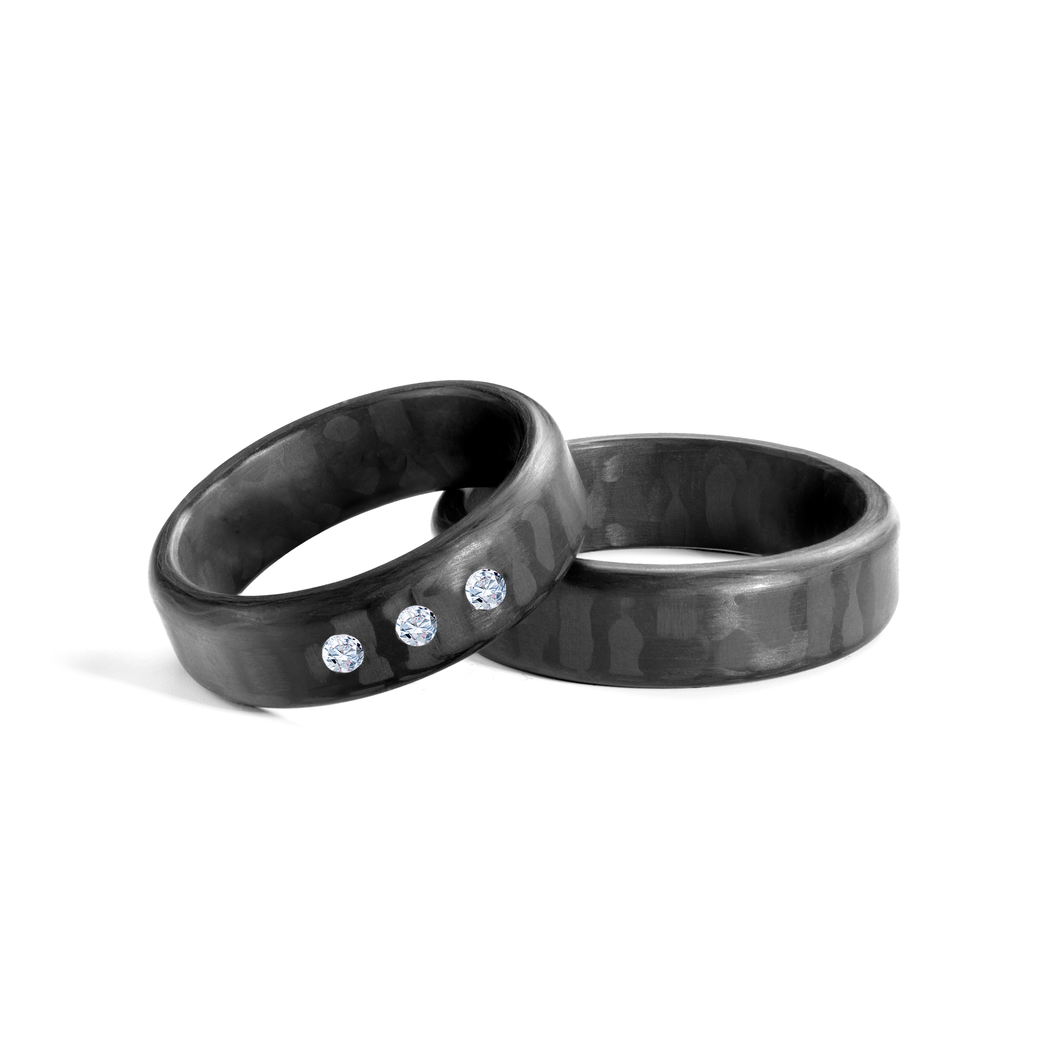 Βέρες Γάμου: άνθρακας, επίπεδη, αυλές, 6 mm