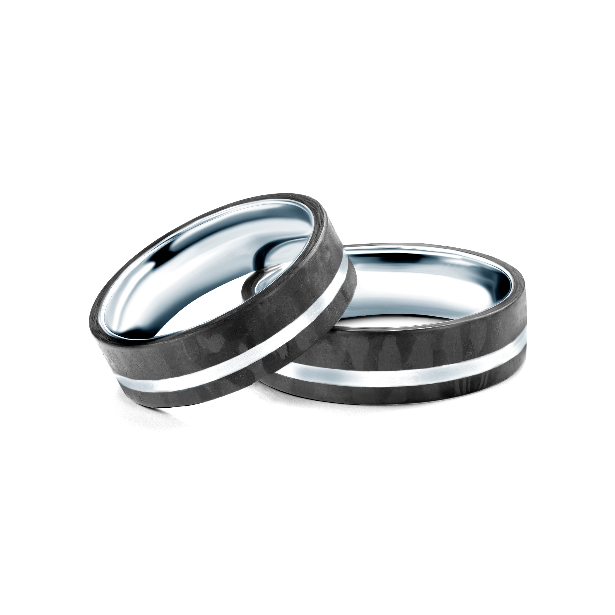 Verighete: carbon, titan, plate, 6 mm