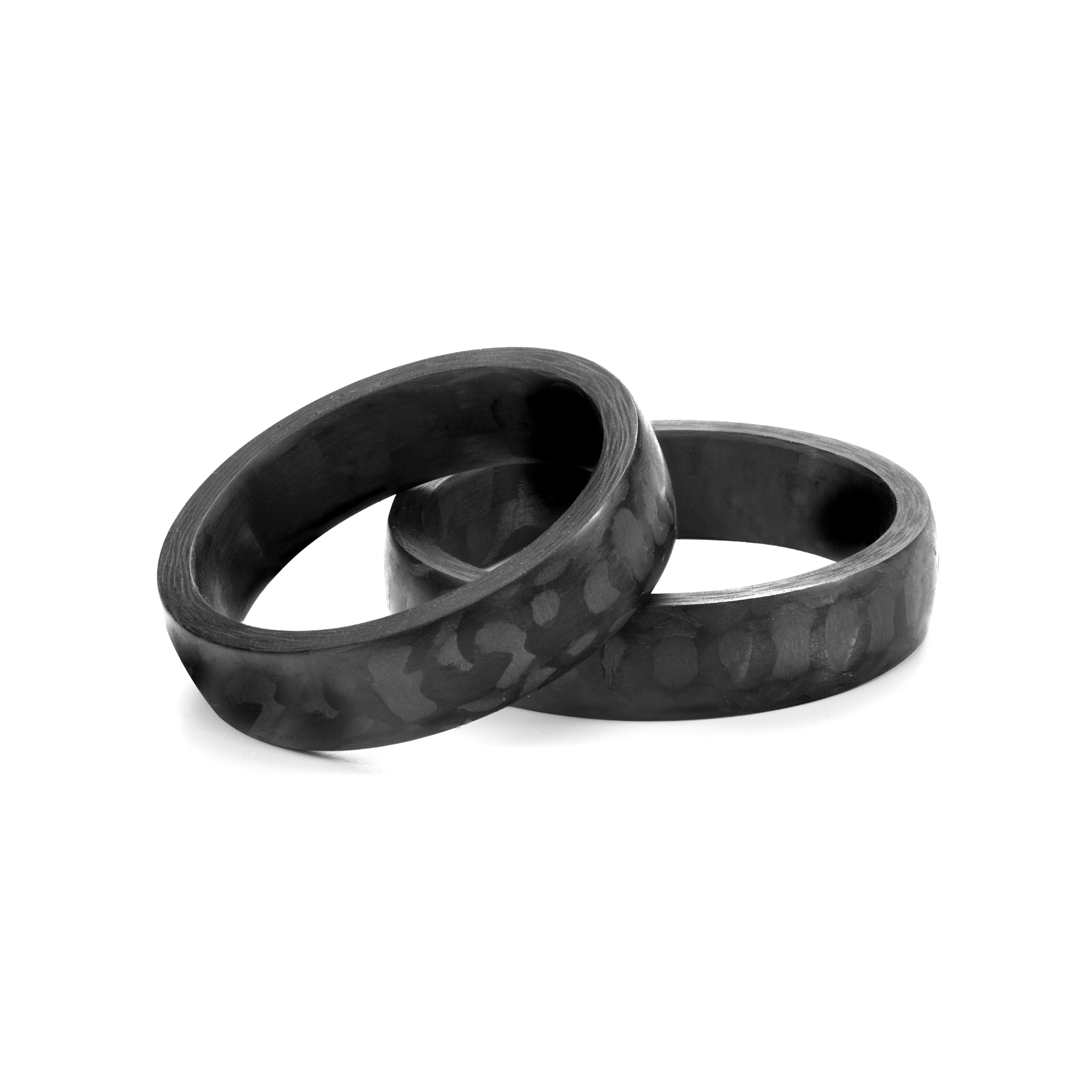 Eheringe: Carbon, Halbrund, 5 mm