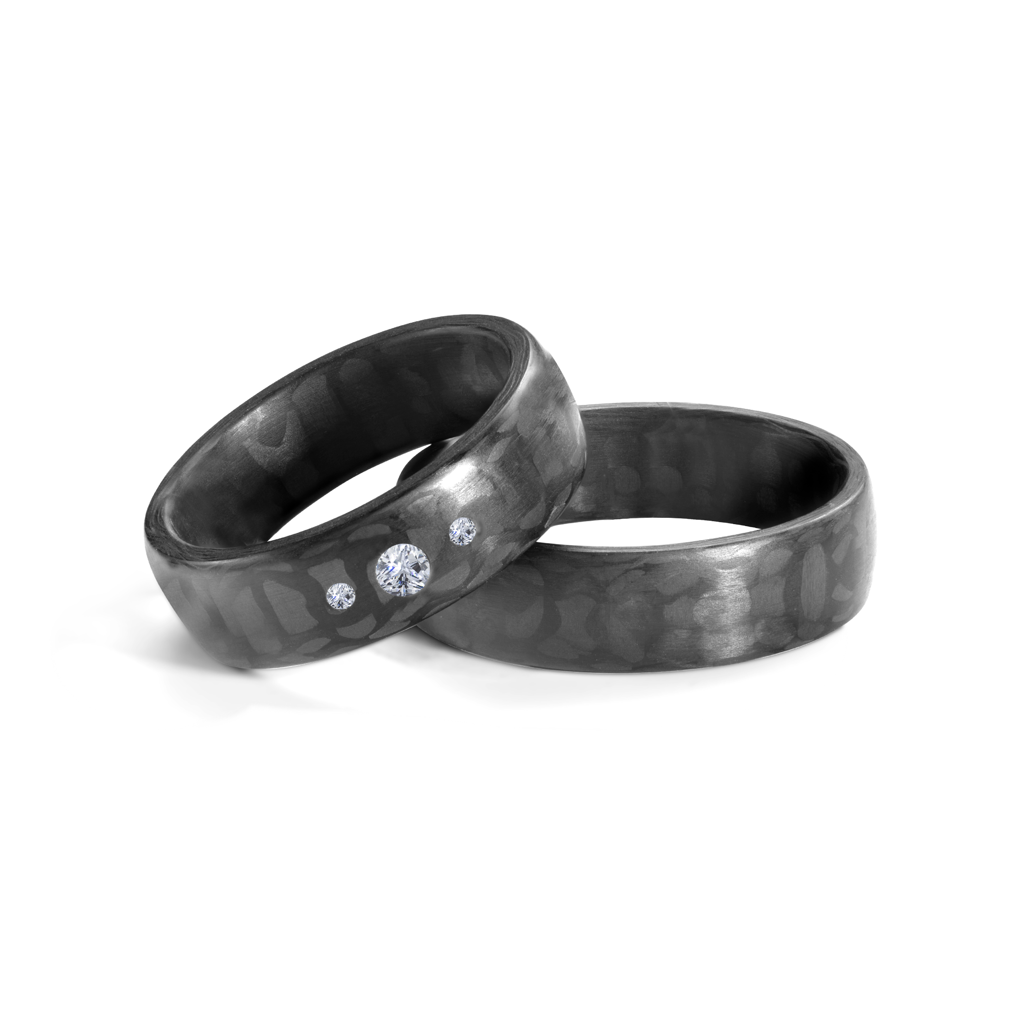 Vjenčano prstenje: karbonska vlakna, poluokruglo, 6 mm