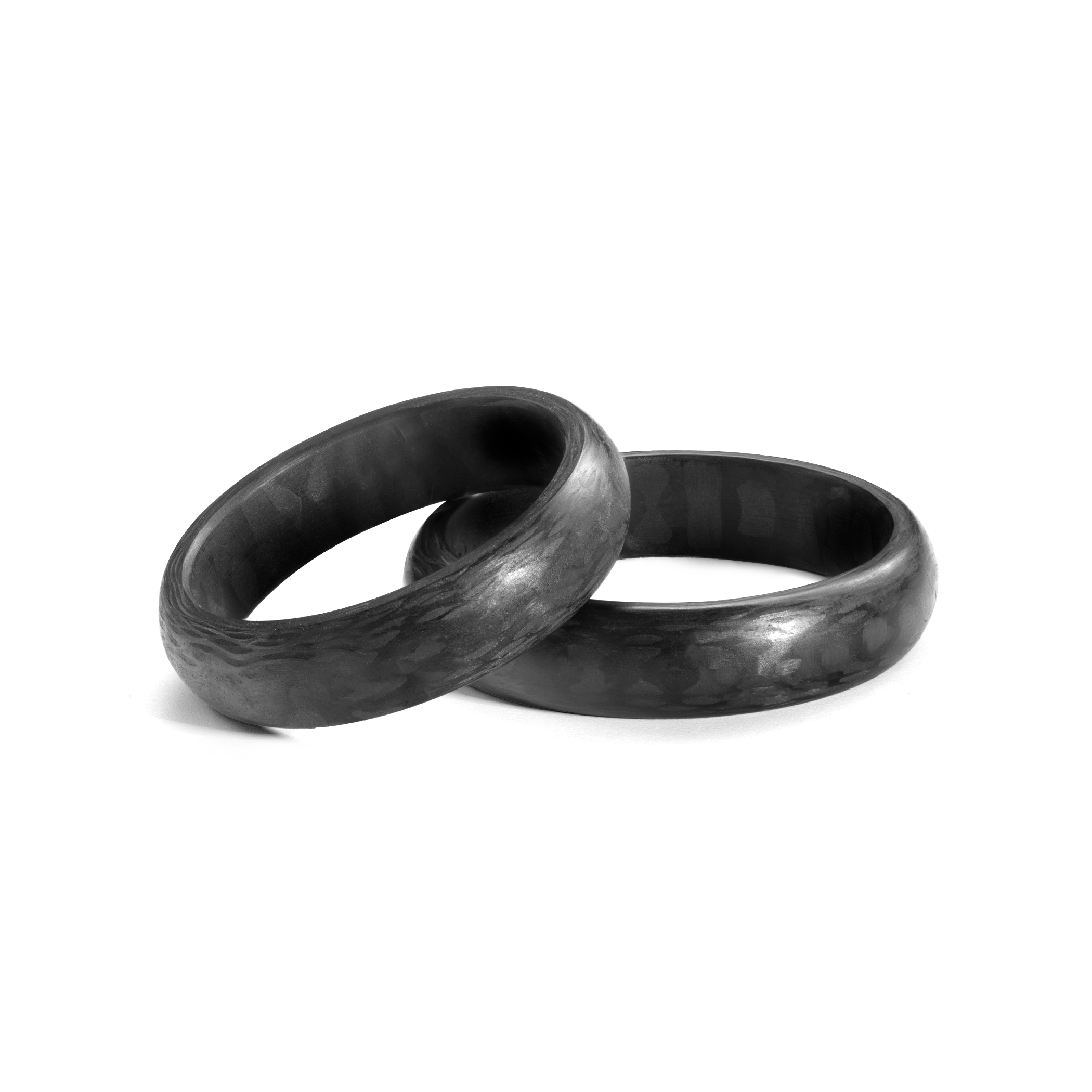 Eheringe: Carbon, Halbrund, 5 mm