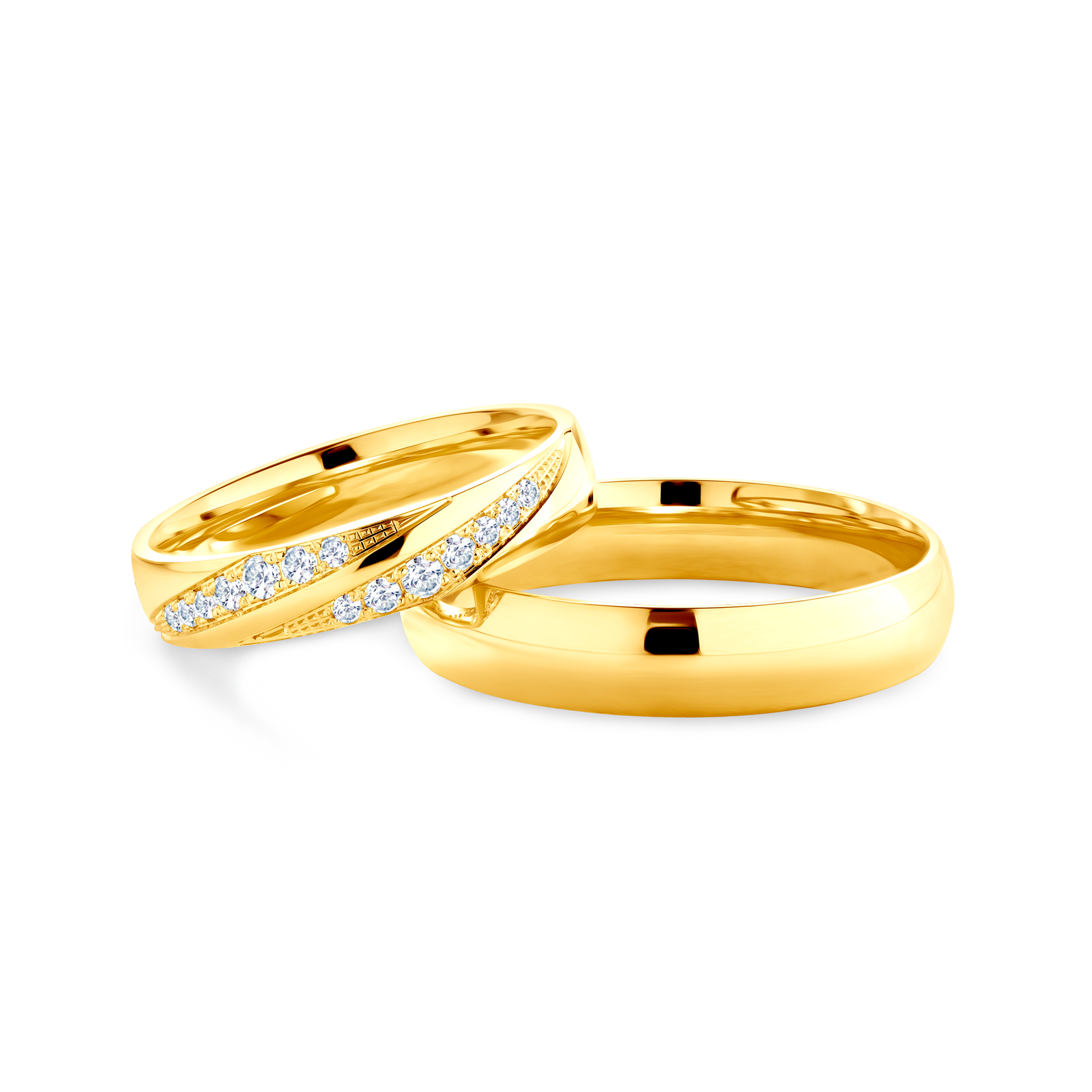 Eheringe: Gold, Halbrund, 4 mm