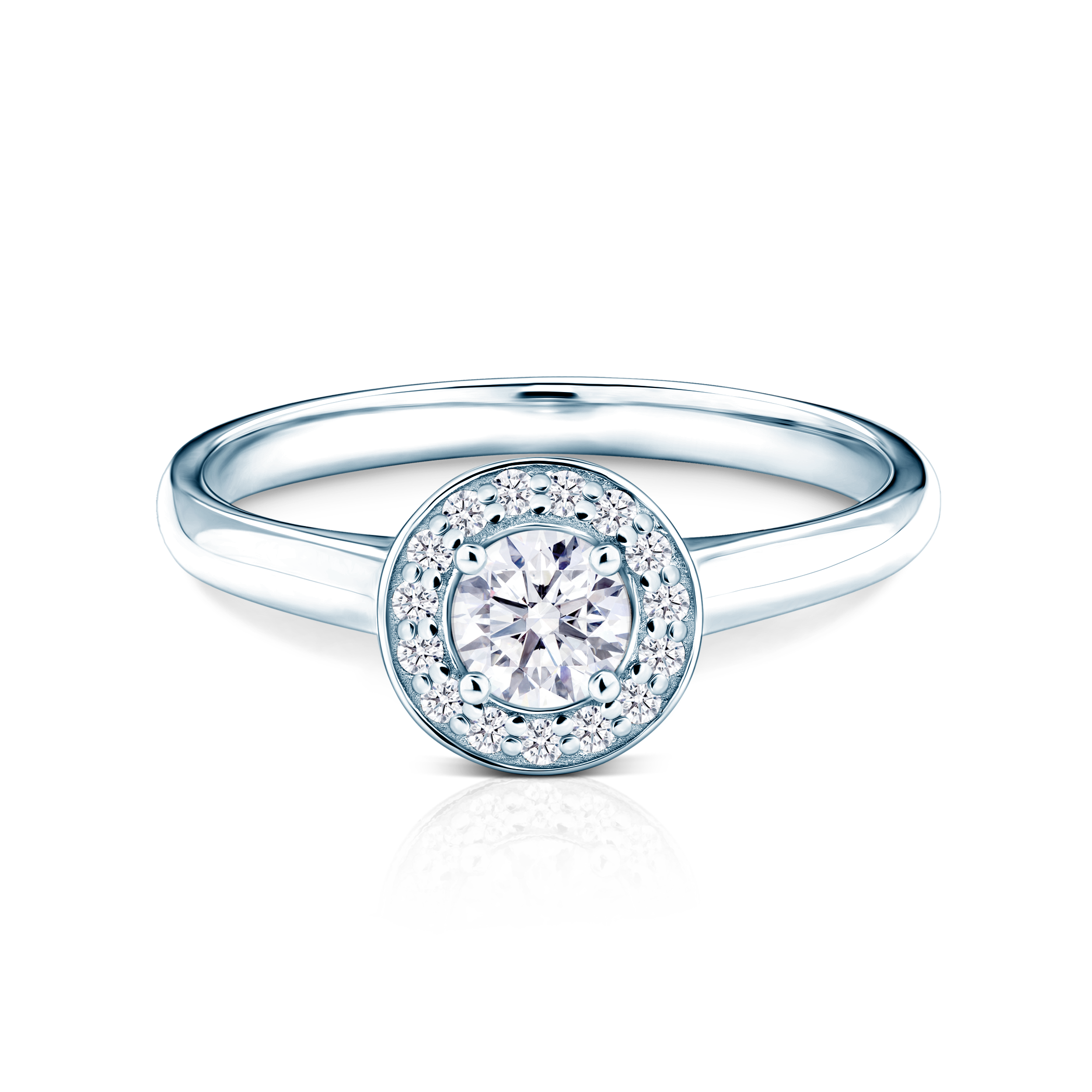 SAVICKI eljegyzési gyűrű: fehérarany fehér zafírral és gyémántokkal