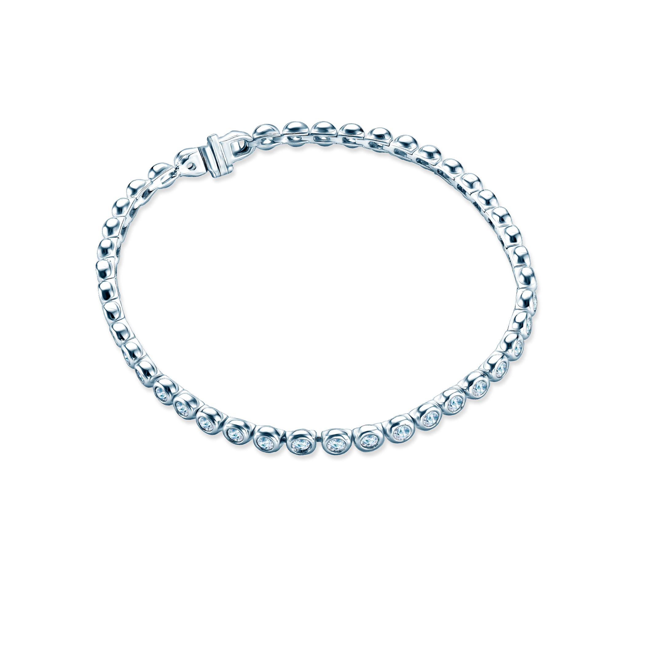 Brățară Savicki: aur alb, diamante