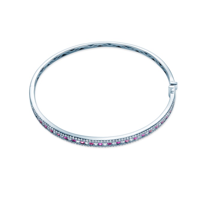 SAVICKI karkötő: fehérarany rózsaszín zafírokkal és gyémántokkal