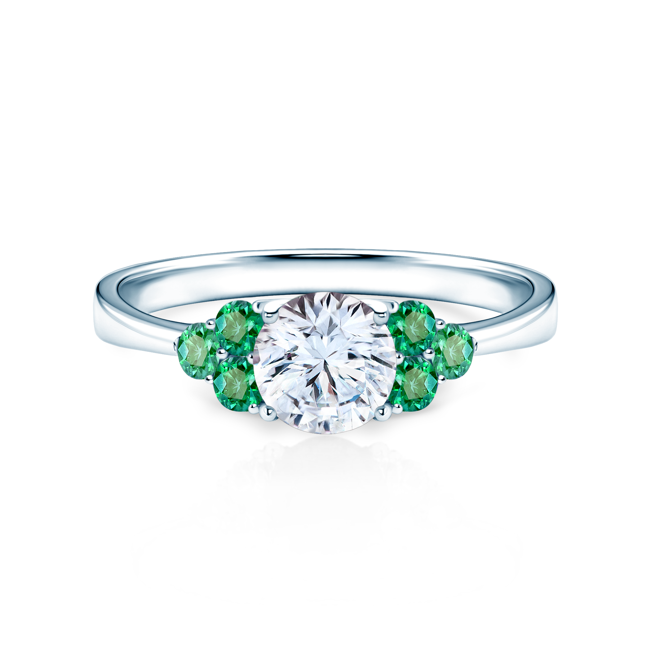 Δαχτυλίδι αρραβώνων Fairytale: λευκός χρυσός, λευκό ζαφείρι