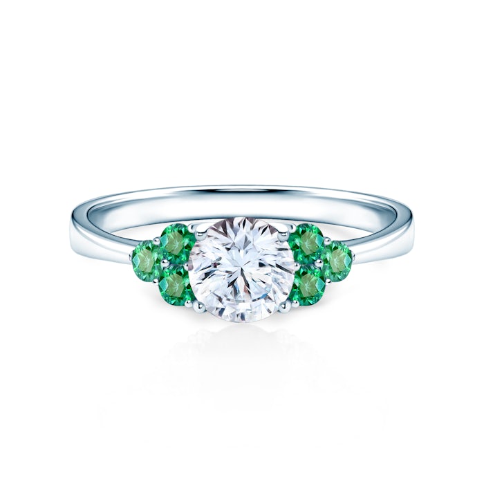 Fairytale eljegyzési gyűrű: fehérarany fehér zafírral