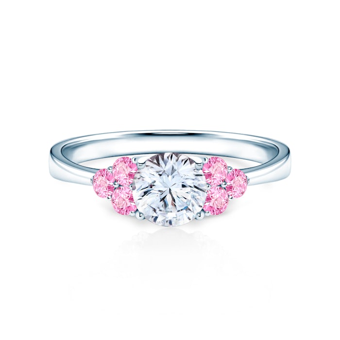 Fairytale eljegyzési gyűrű: fehérarany fehér zafírral