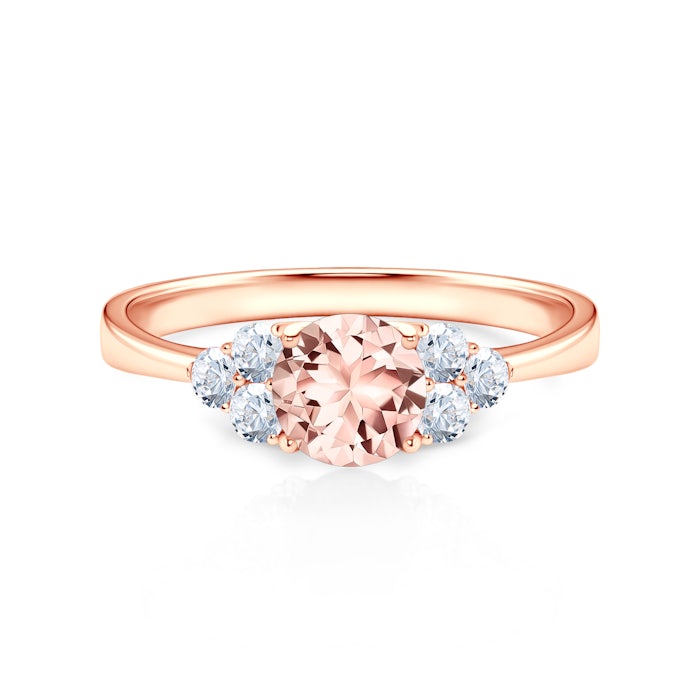 Fairytale eljegyzési gyűrű: rózsaarany és morganit