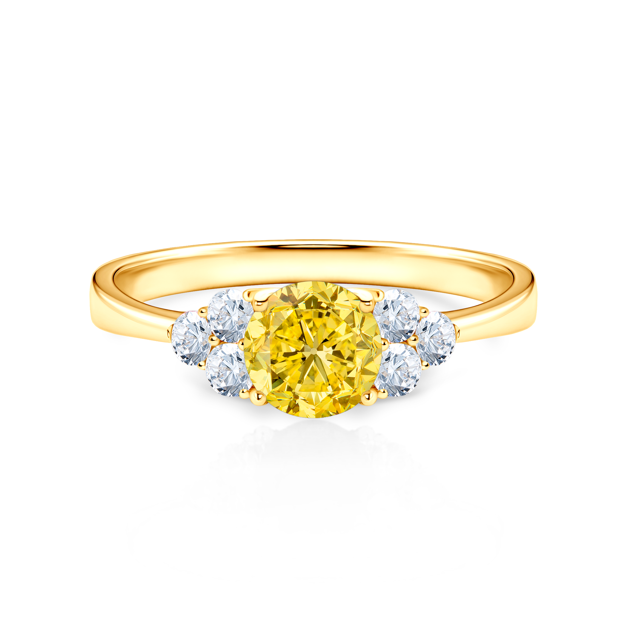 Zaručnički prsten Fairytale: zlato, žuti safir